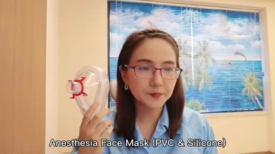 Máscara de anestesia de PVC Máscara de anestesia de PVC médica descartável Fábrica Adulto M, tamanho 4# com marcação FDA
